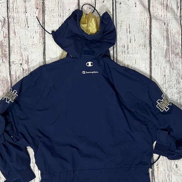 Vintage 90s Notre Dame Fighting Irish Champion 1990s Windbreak Coat Jacket - Picture 9 of 10